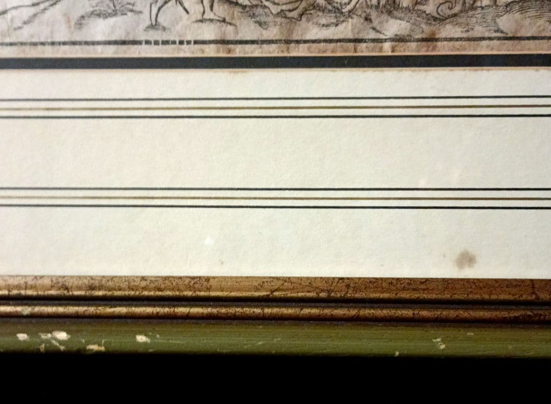 額装品 木版画 古地図の扉絵 1572年 ミュンスター 稀少 入手難作品