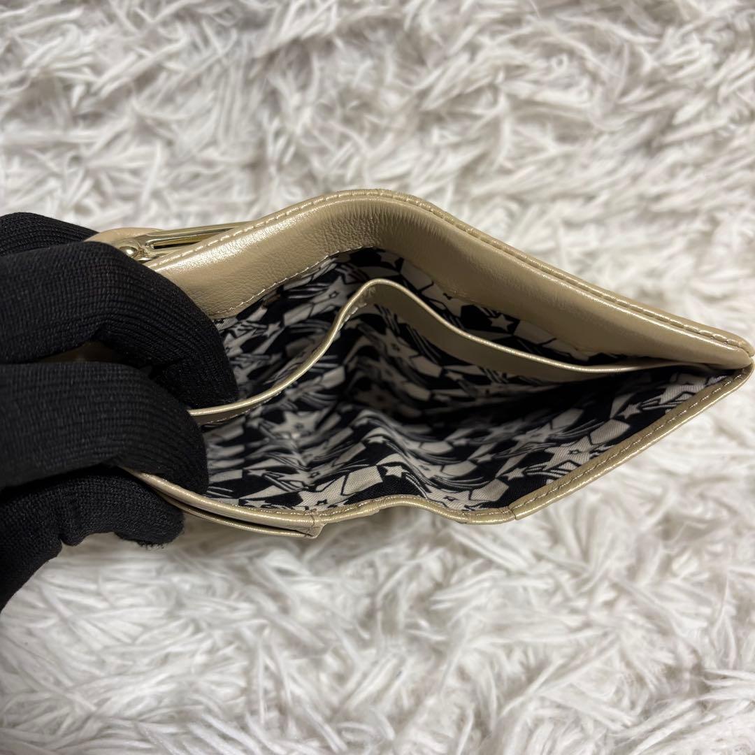 ✨極美品✨アナスイ 長財布 プレイングキャット がま口 星 型押し