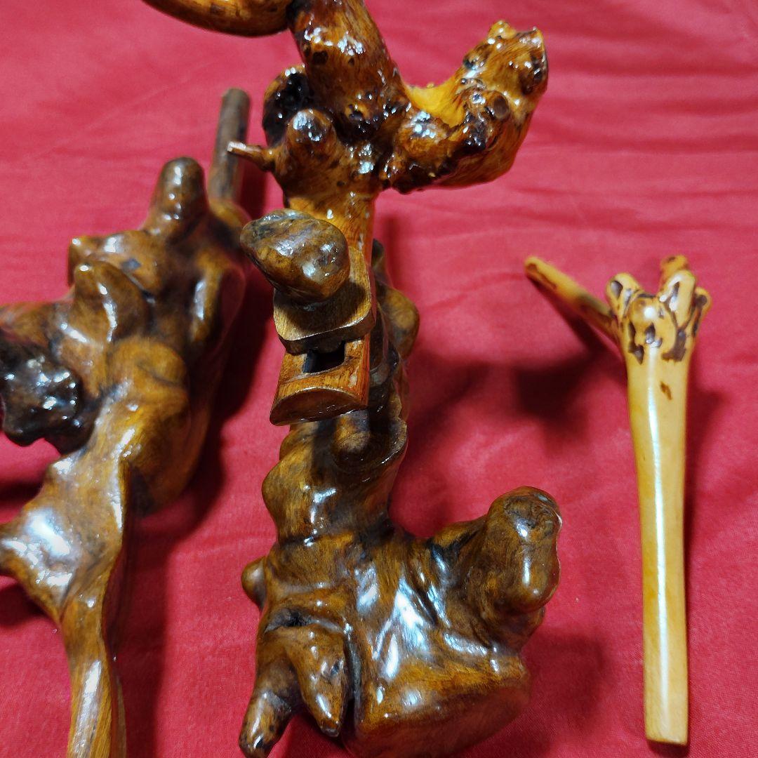 ヘラブナ釣り万力・希少天然杜松 弓型万力・杜松竿枕