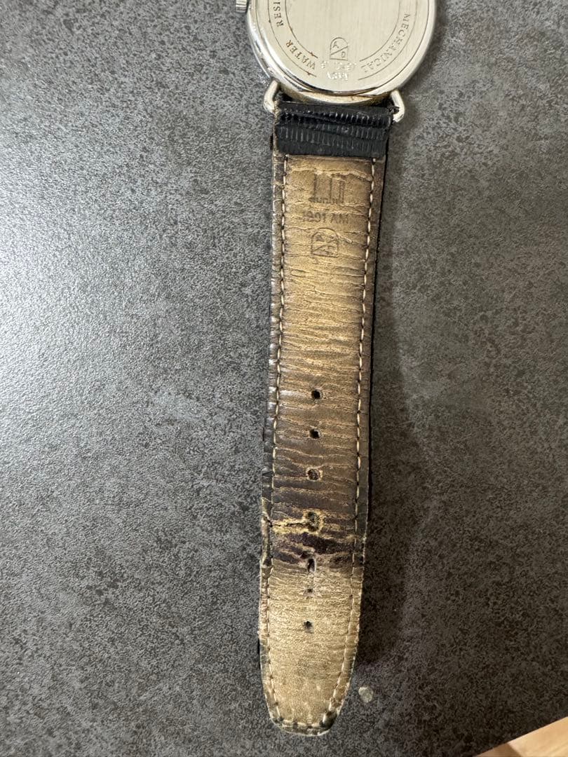 ダンヒル センテナリー スモールセコンド 手巻き SS/レザー腕時計 動作