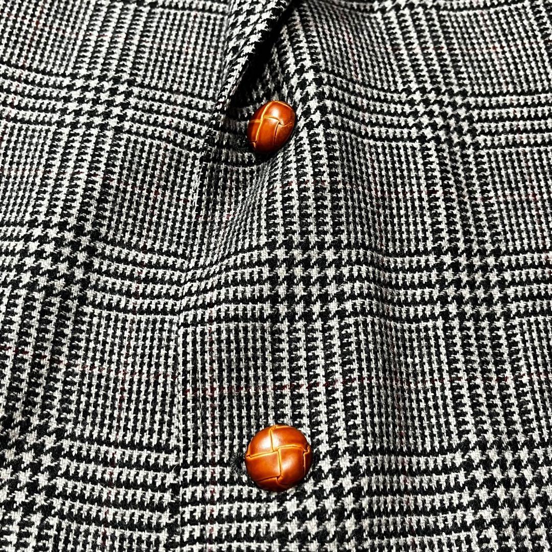 4XL ブルックスブラザーズ テーラードジャケット グレンチェック カシミヤ