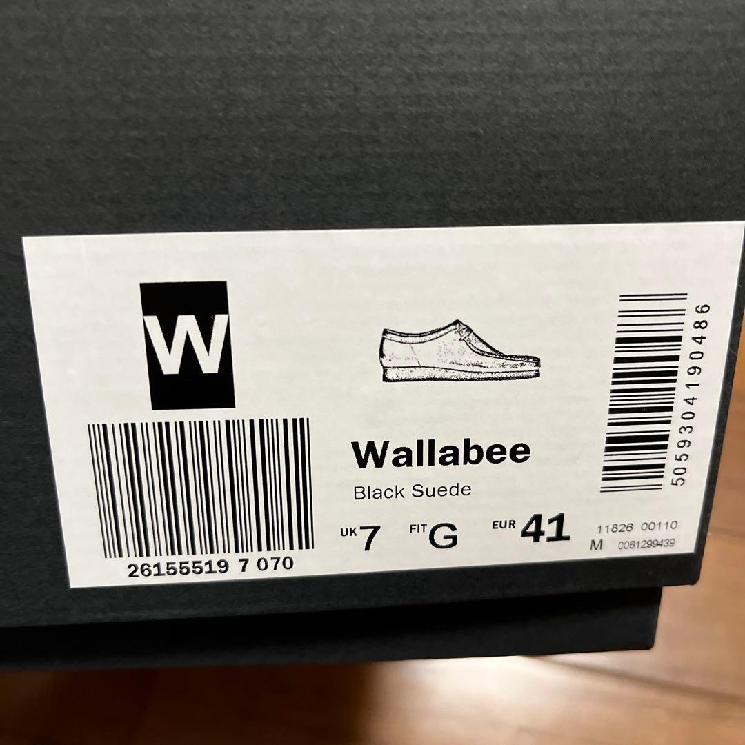 CLARKS ブラック　スエード　ワラビー　25.5cm