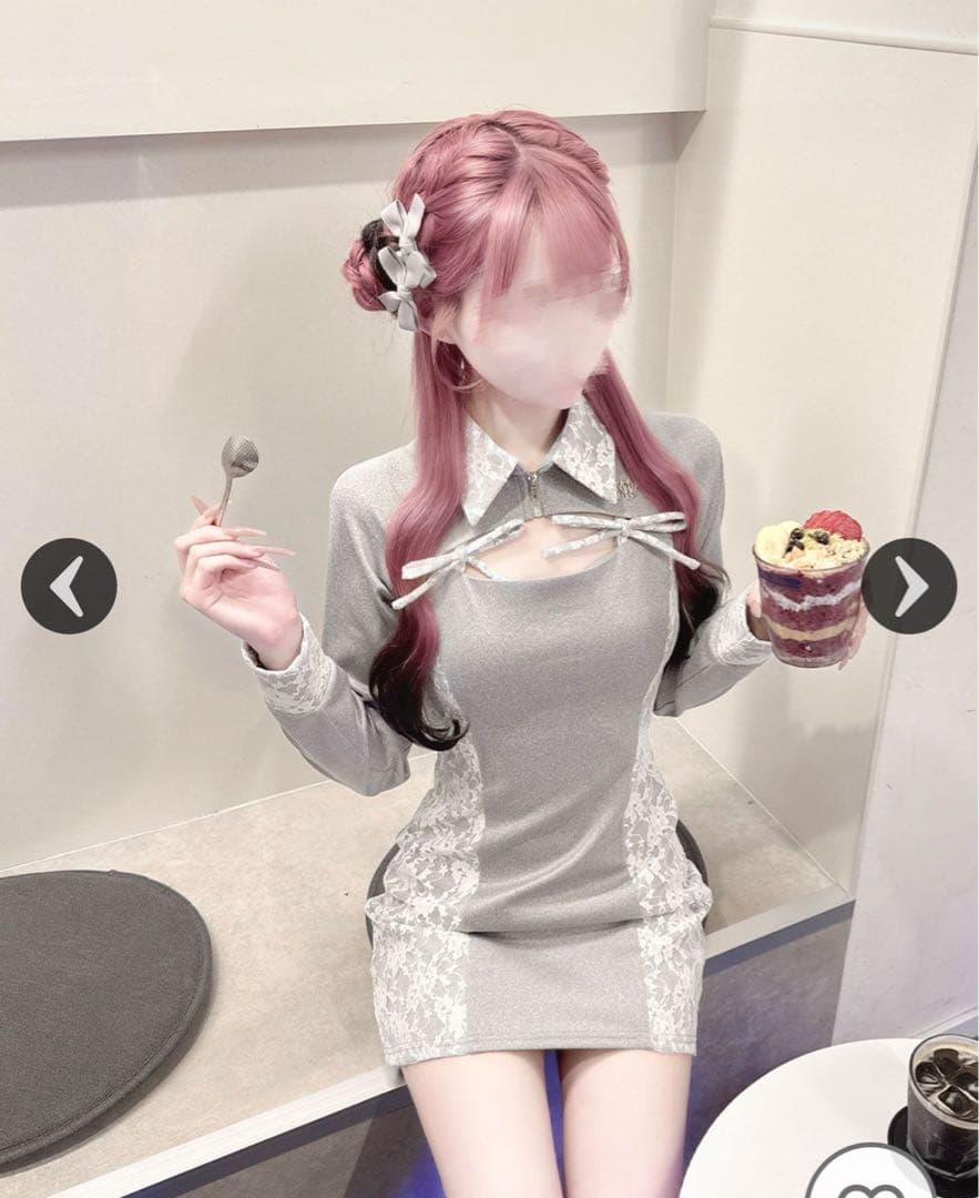 ハニーミュウ レーススウェットタイトワンピース