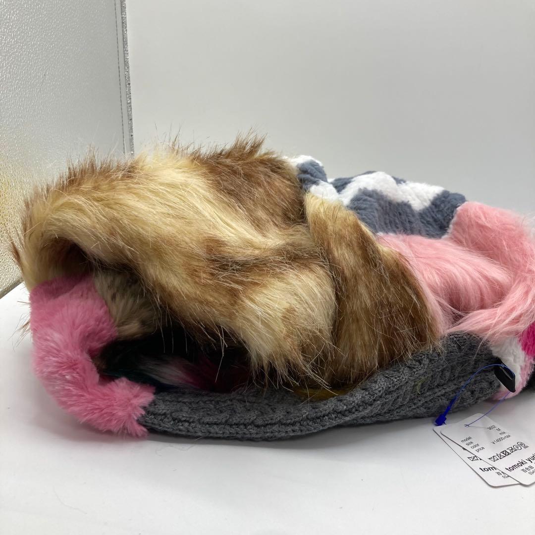 新品タグ付き✨tomoki yurita異素材ミックススヌード リアルファー