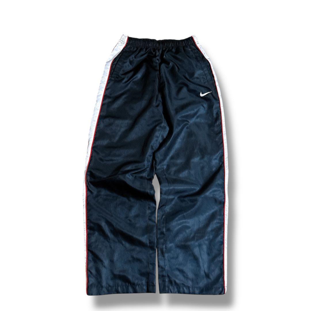 NIKE 00s トラックジャケット セットアップ 黒 ワイドパンツ Lサイズ