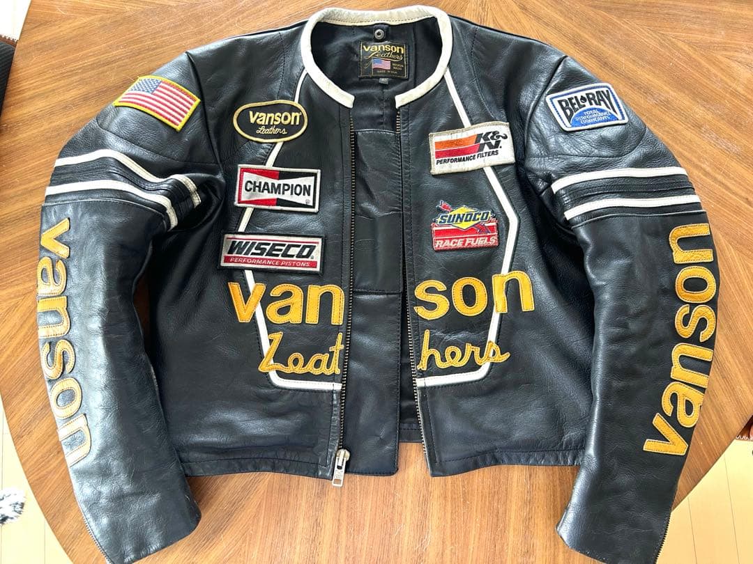 ◼︎稀少【vanson 40 】ブラック ワンスターバンソンシングル