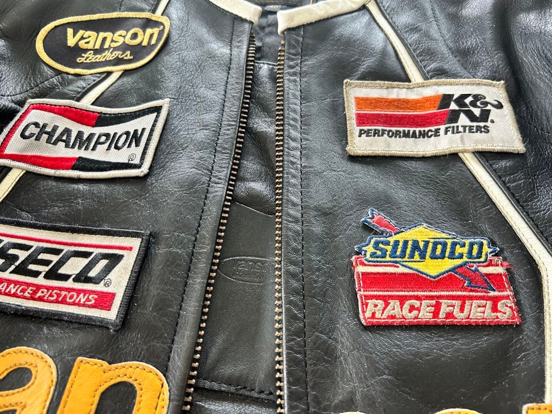 ◼︎稀少【vanson 40 】ブラック ワンスターバンソンシングル