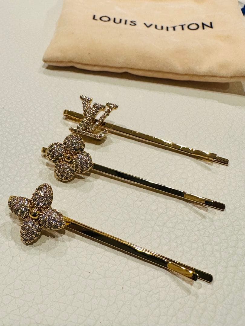 VUITTON ヴィトン クリスタル ヘアピンセット バレッタ・ルイザ