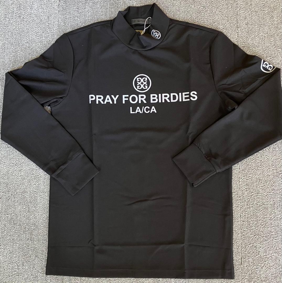 G/FORE ジーフォア XLサイズモックネックロングスリーブT-シャツ 黒色