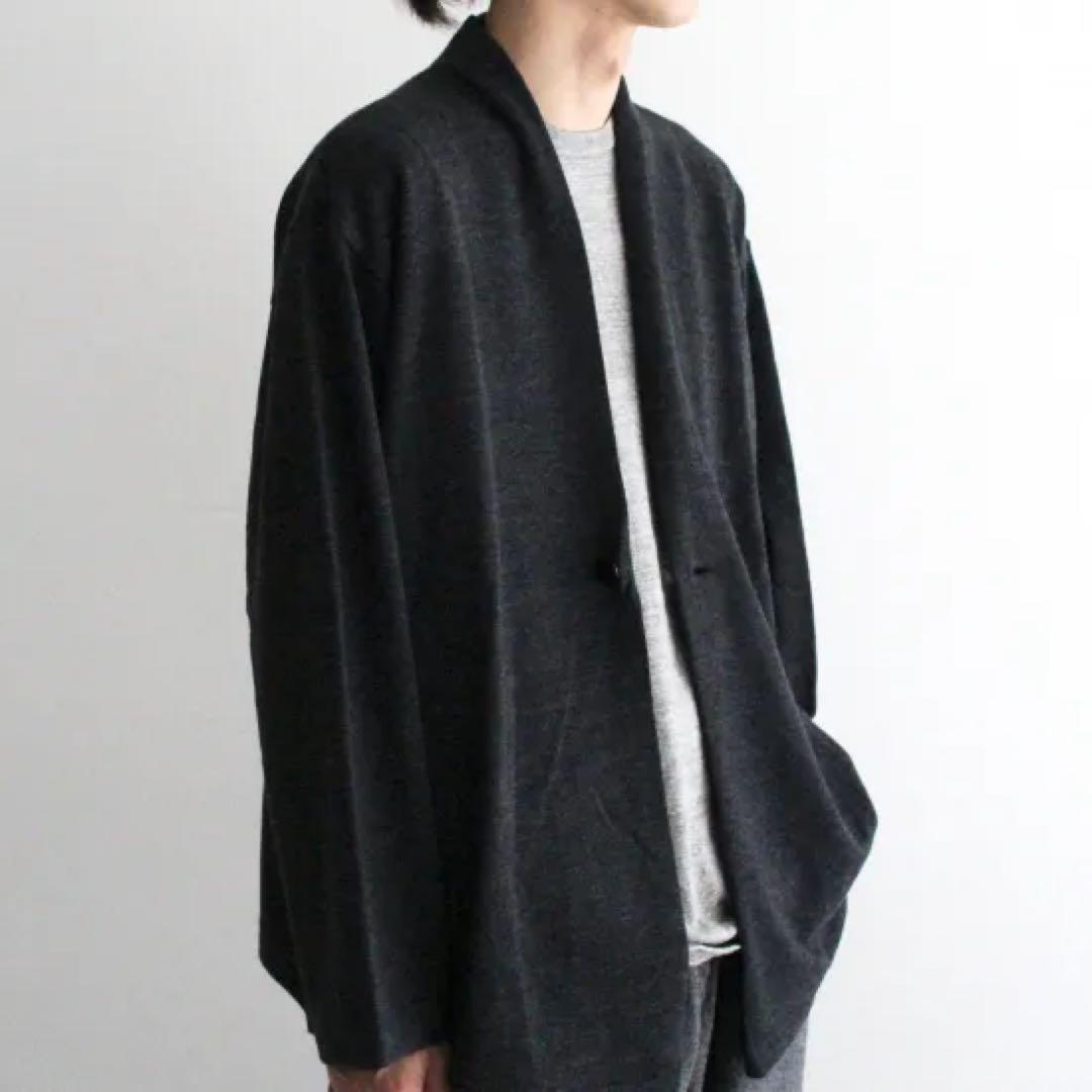 MITTAN　Super120's ウール裏毛カーディガン ジャケット MITTAN Super 120's ウール裏毛カーディガン - 濃灰 - PURAS