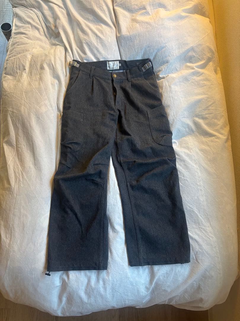 simplycomplicated スラックスカーゴパンツ セール】ルーズシルエットボンテージカーゴスラックス（カーゴパンツ