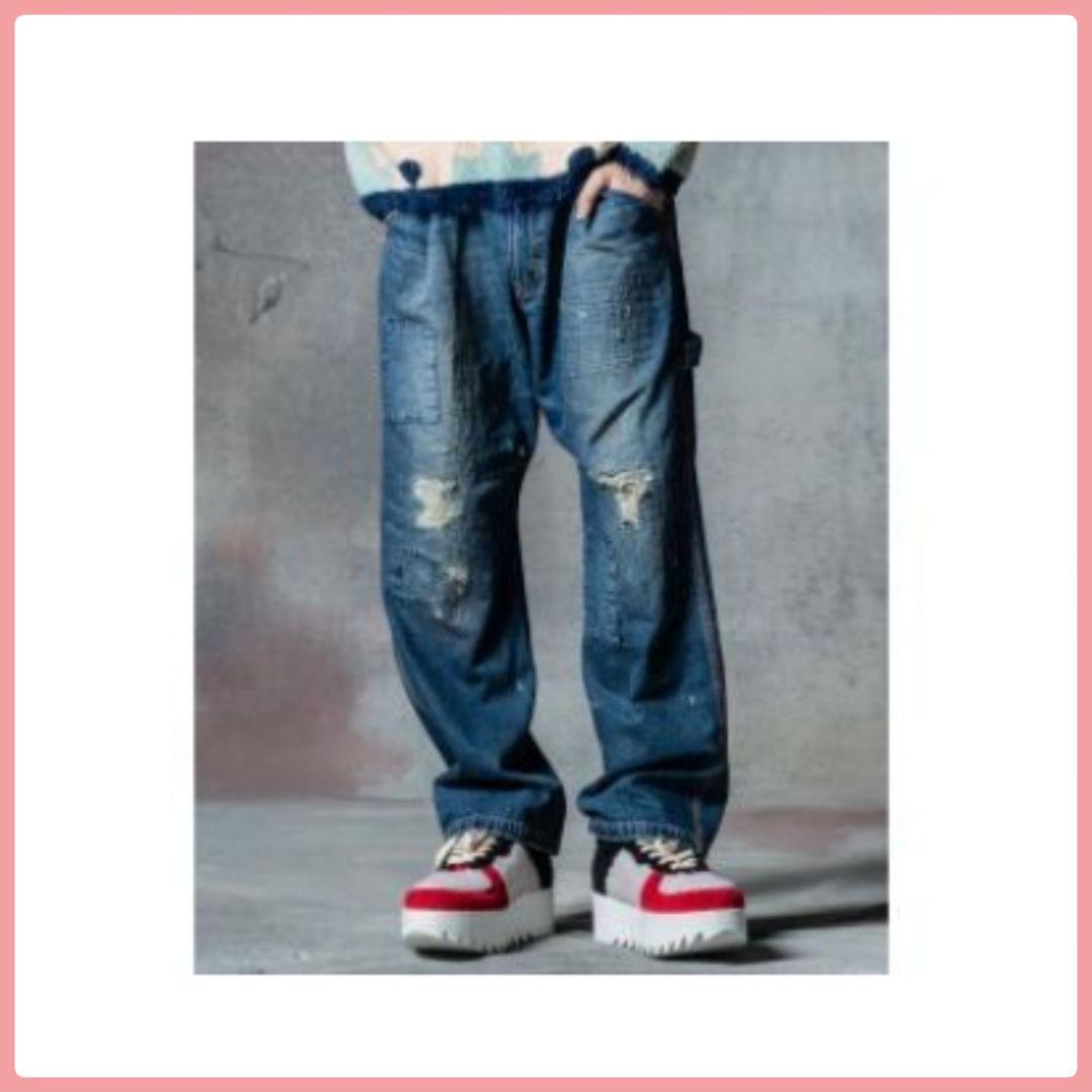 glamb グラム Pants リメイクペインターパンツ ブラック M