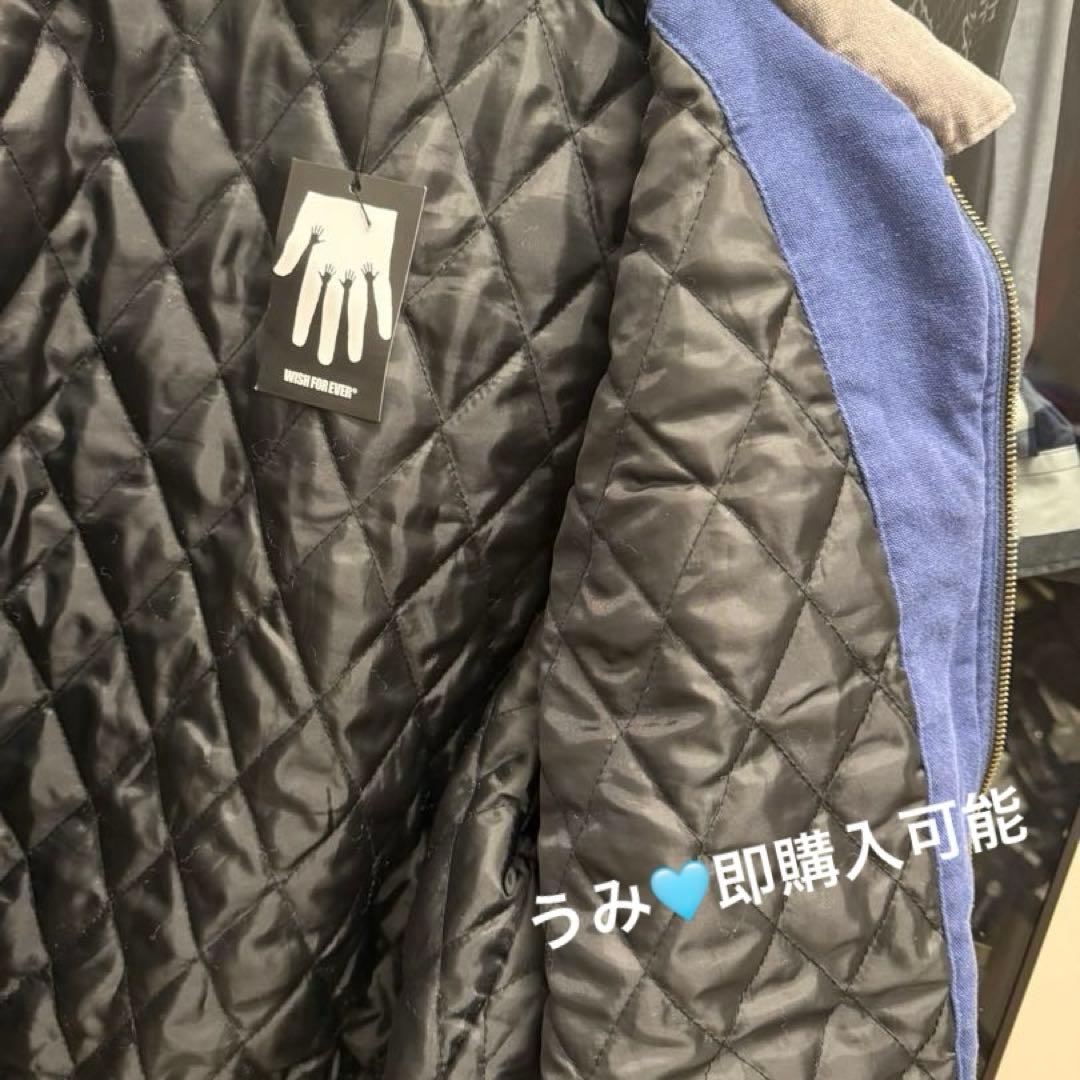 WISH FOREVER ネイビー ジャケット ロゴ入り - メルカリ