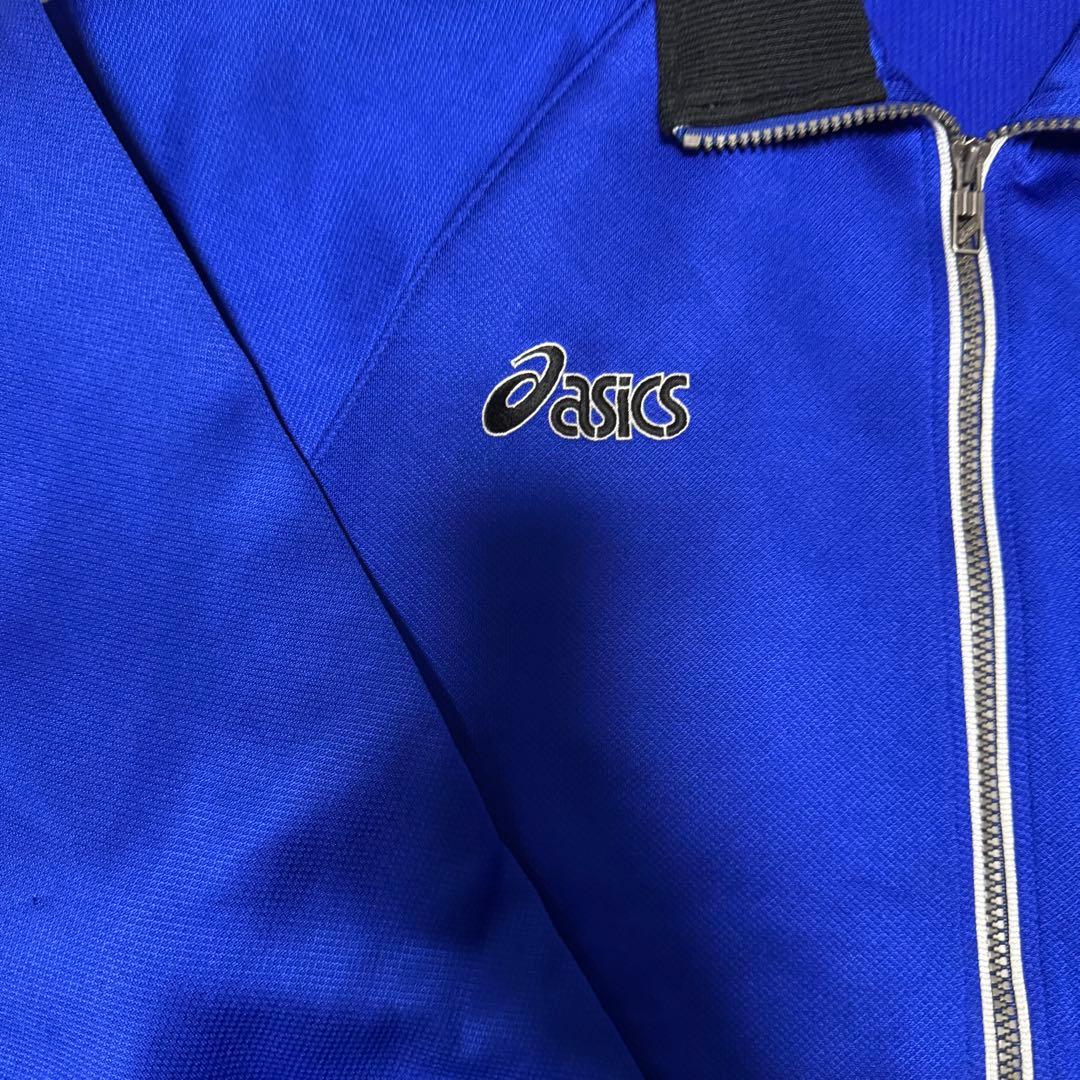 オールド アシックス asics セットアップ ジャージ 青 - メルカリ