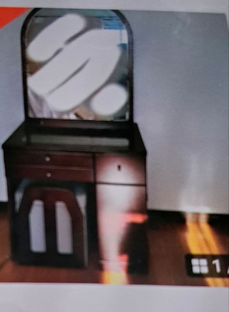 みかん@プロフ一読願います　昭和レトロドレッサー 楽天市場】一面鏡ドレッサー (DR-008 WW/MBR) ニトリ 【配送員設置商品