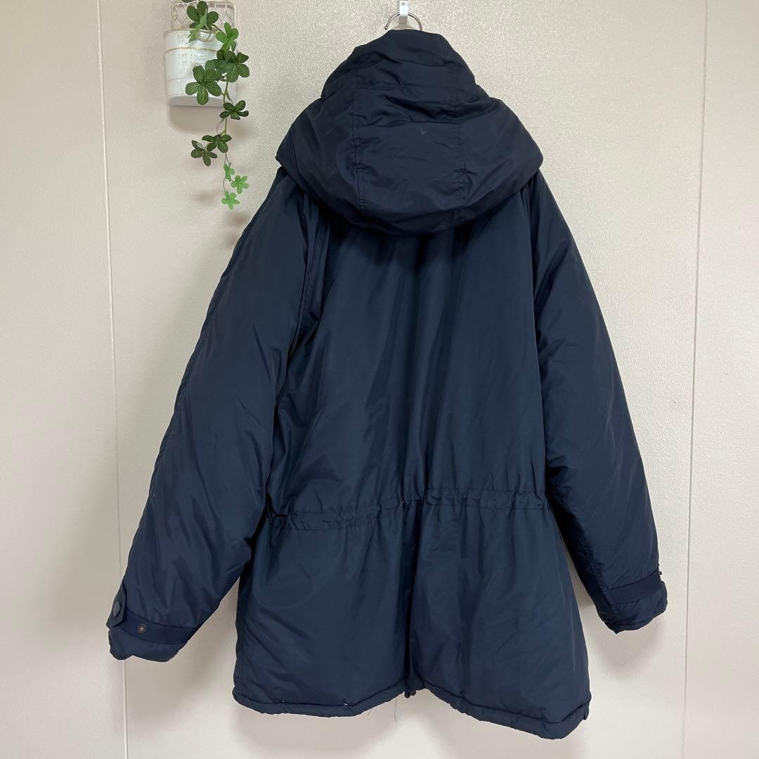 Eddie Bauer フード取り外し可 ダウンジャケット PXS ネイビー Eddie