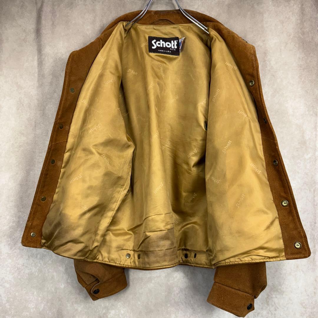USA製SCHOTT 3rdタイプ スエードトラッカージャケットレザージャケット