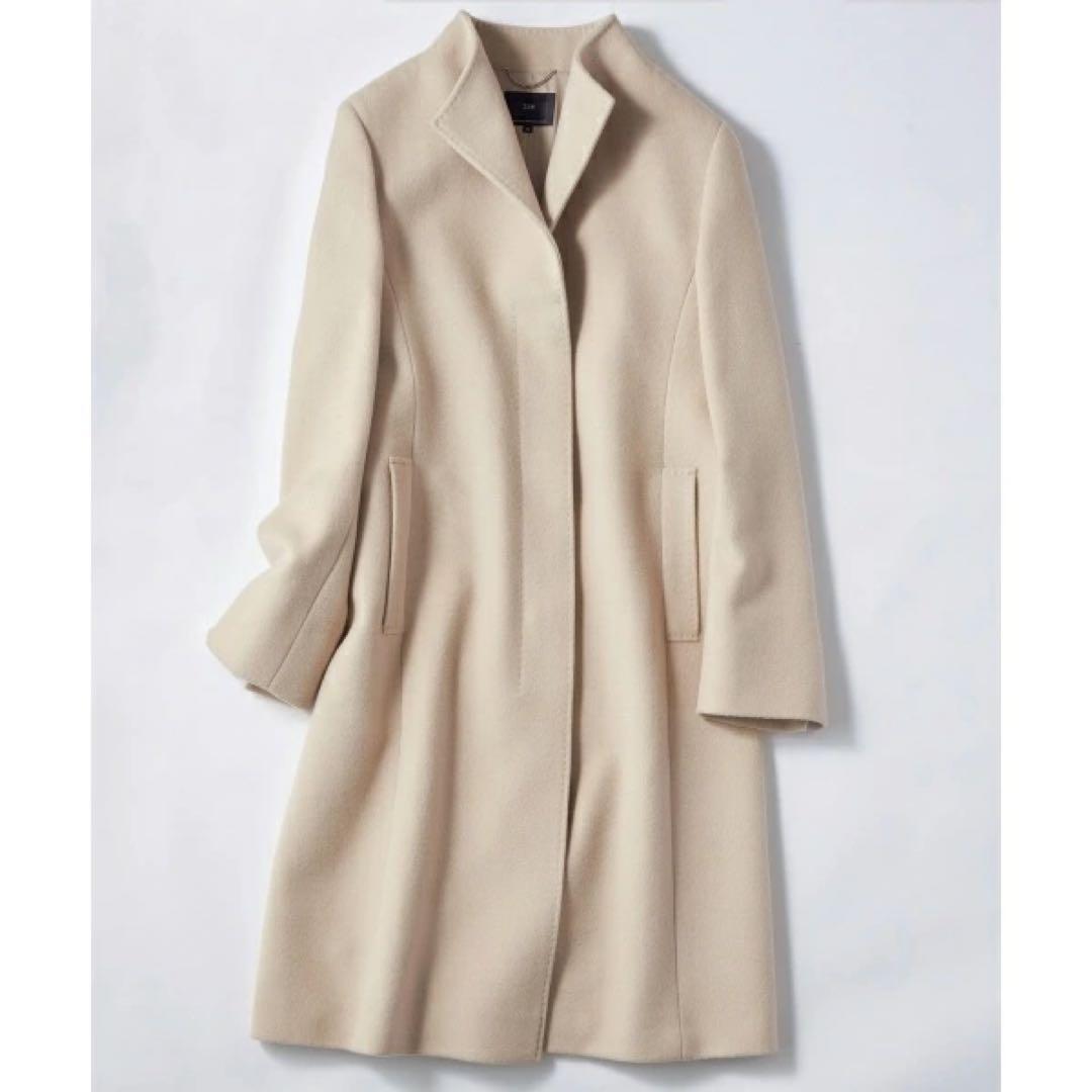 未使用 23区 ウールアンゴラビーバー スタンドカラー コート ブラック