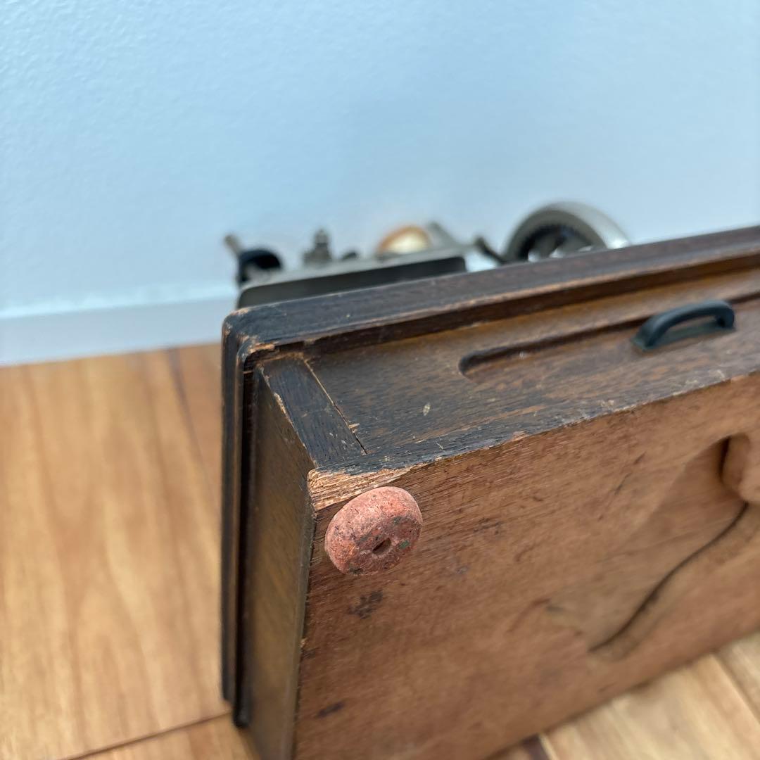 LEADアンティーク 手回しミシン 引き出し付き