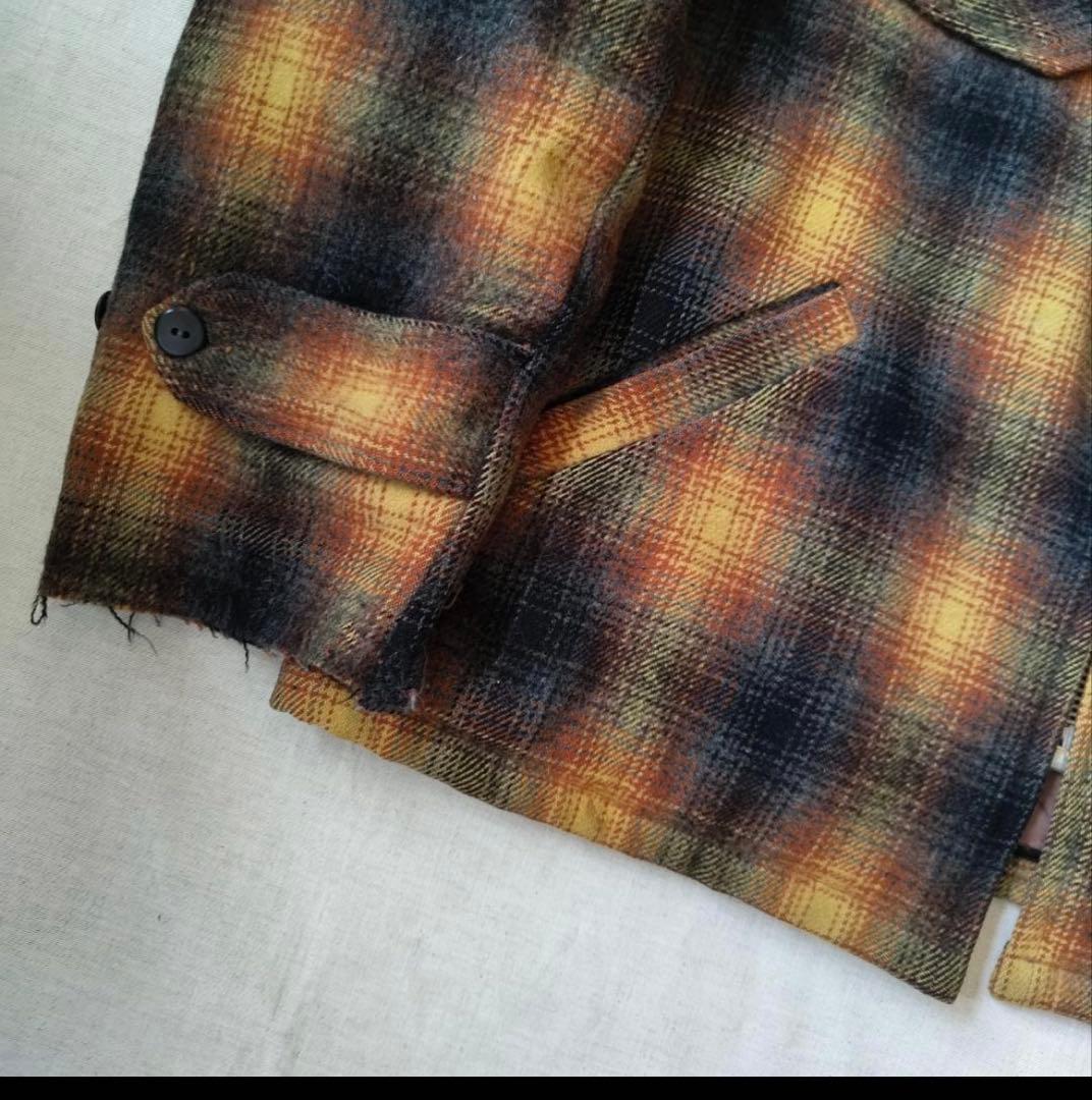 50s 60s オンブレ チェック ウールジャケット CPOジャケット - メルカリ