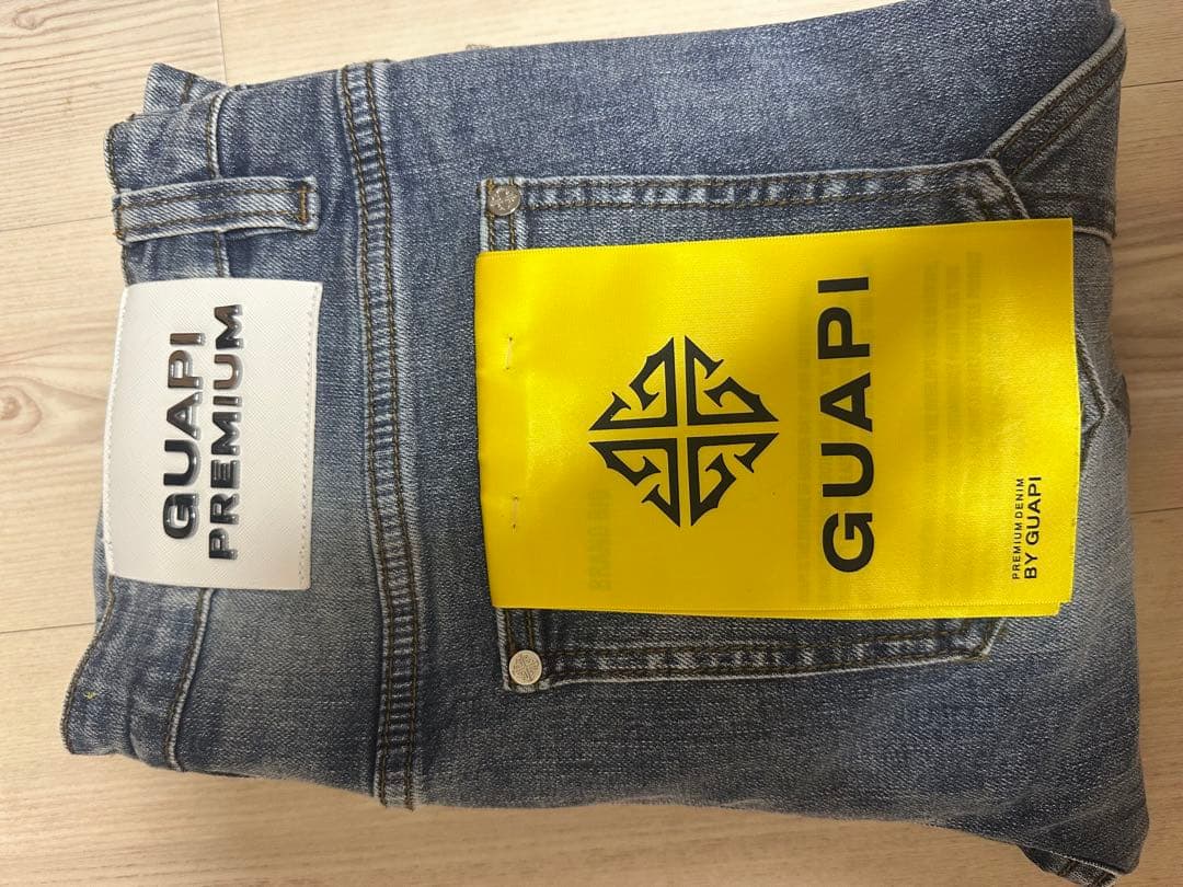 GUAPI パウダーブルーヴィンテージスターデニム 32 GUAPI 星柄