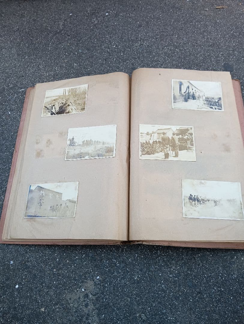 満州の古い写真70枚、貼り付け、戦争、戦前、生写真