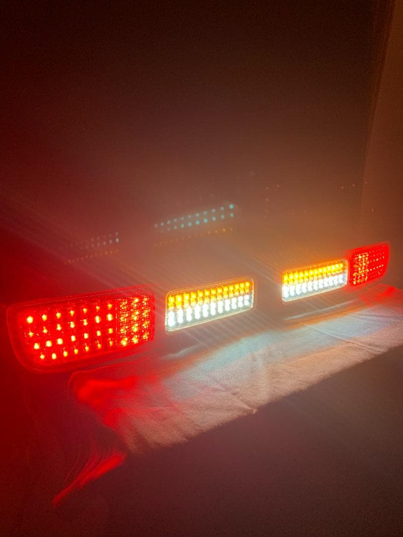 完成品　ハイゼットカーゴ　S321V/S331V　ＬＥＤテール　インナーブラック ハイゼットカーゴ LEDテール S321V S331V 後期 ファイバーLEDテール