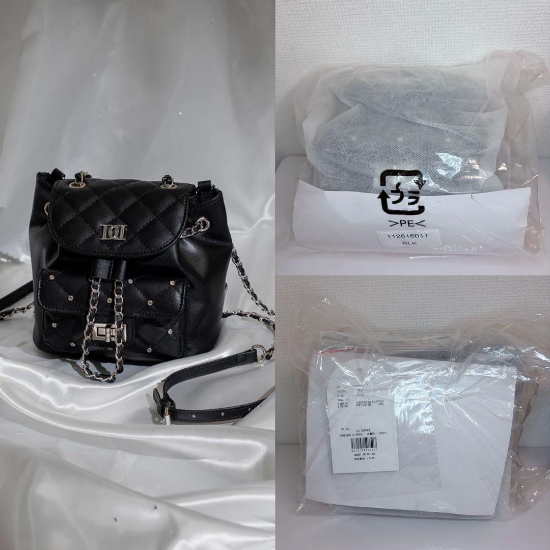 ♡ ダーリッチ Darich ♡ キルティングビジューミニリュック 黒 - メルカリ