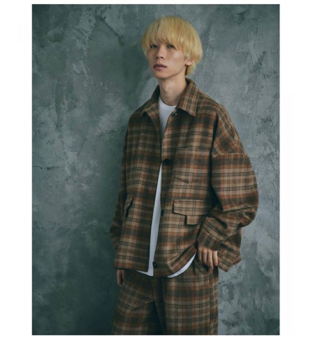 ブラウン チェック柄 ジャケット&パンツ セットアップ メンズ - メルカリ