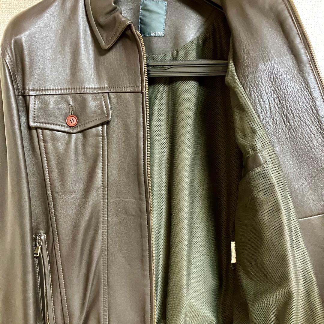ノエルギャラガー着用 lot78 George レザージャケット ブラウン - メルカリ