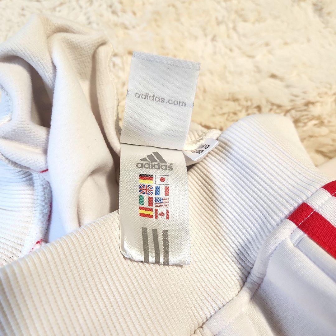 adidas☆アディダス☆ジャージ☆上下セット☆白×赤☆Lサイズ - メルカリ