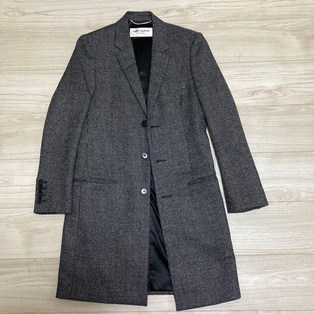 サンローラン　saint laurent コート SAINT LAURENT (サンローラン) DOUBLE BREASTED WOOL COAT ダブル