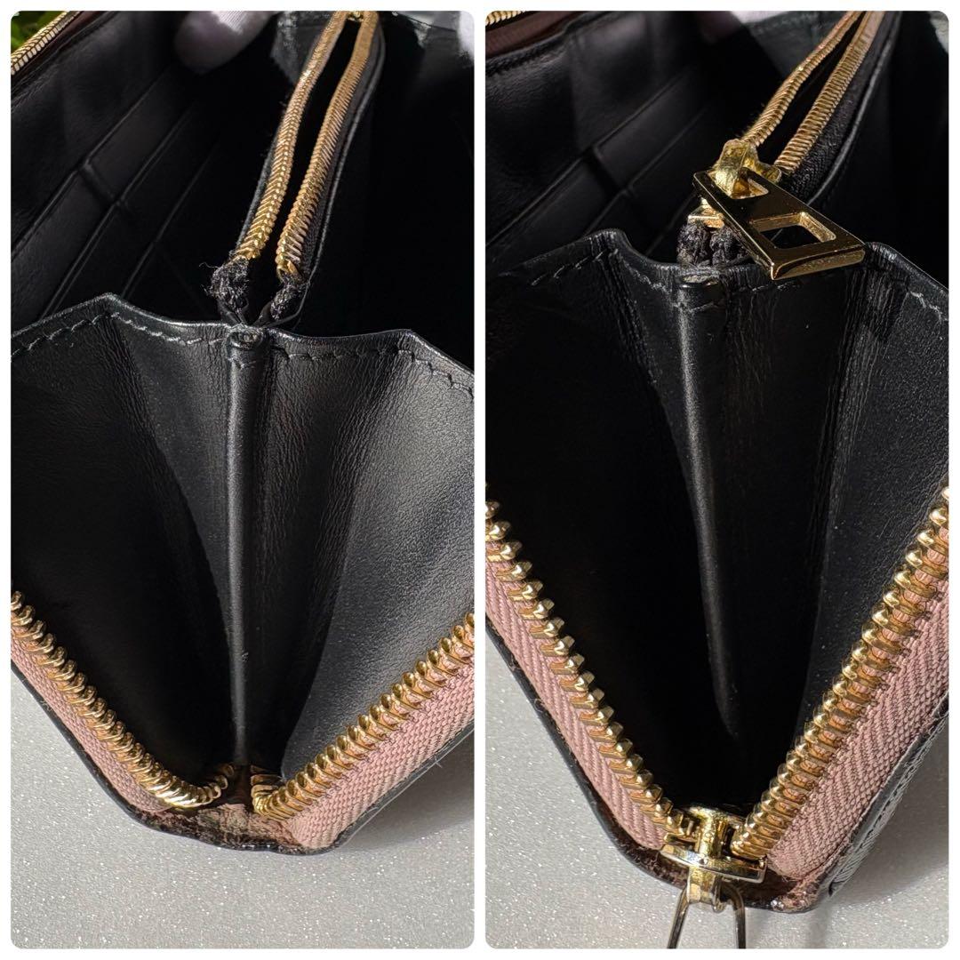 ロエベ✨長財布 リネン ラウンドファスナー/ウォレット/アナグラム