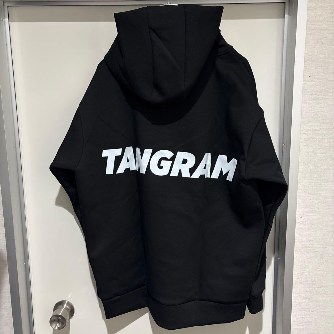 TANGRAM ブラックパーカー フード付き XLサイズ