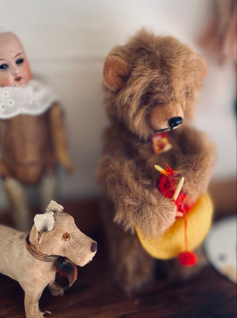 美品 max Carl ヴィンテージ ゼンマイ 編み物ベア アンティークベア