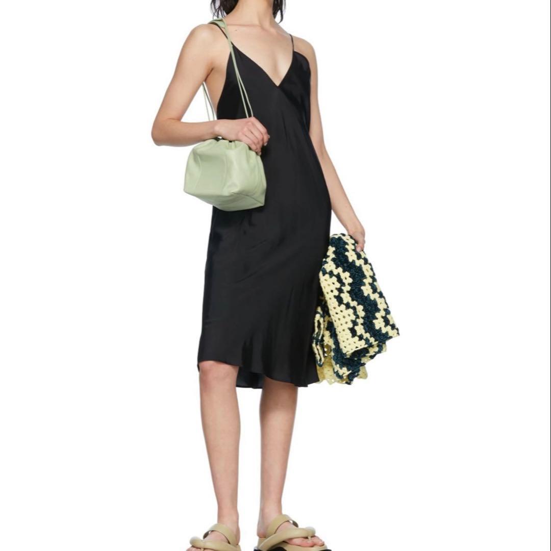 最終値下げJIL SANDER ミントグリーン 巾着ショルダーバッグ - メルカリ