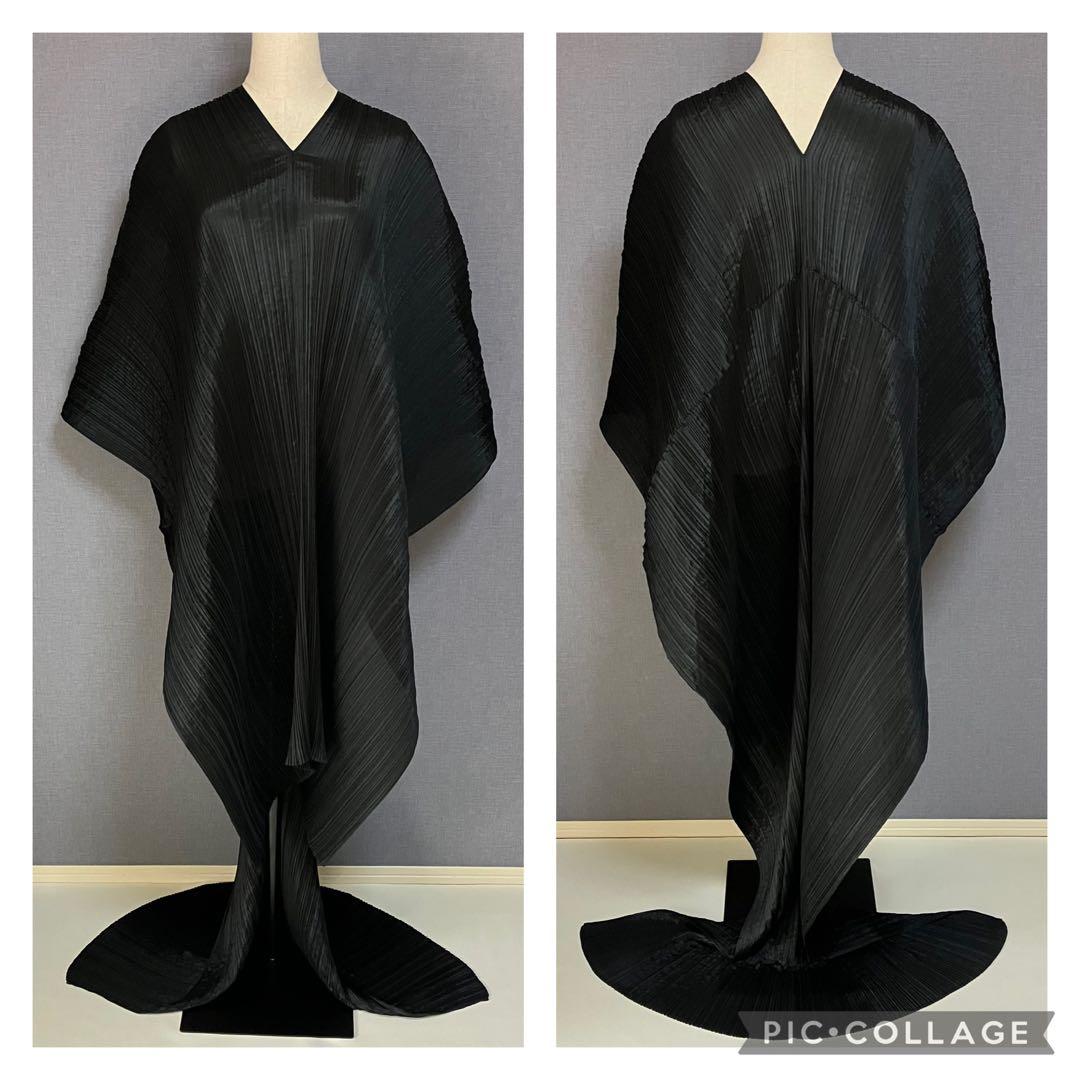 PLEATS PLEASE ロングポンチョ ロングワンピース 大判ストール