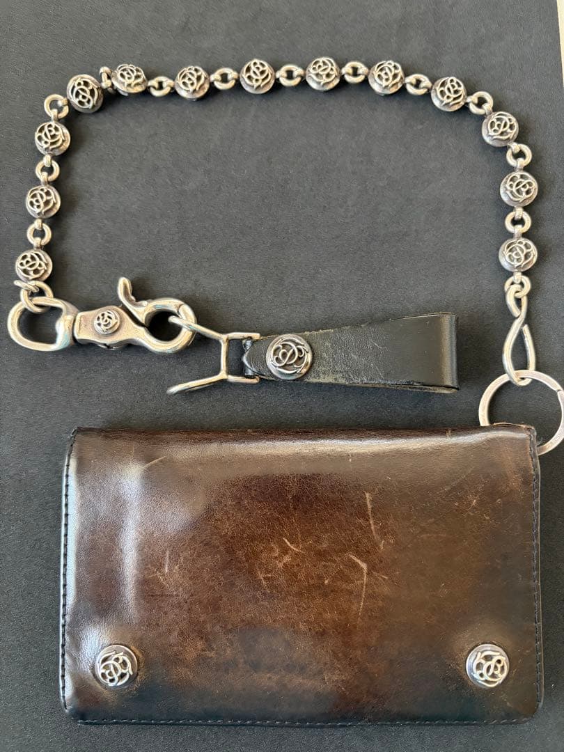 クロムハーツ　ウォレットチェーン ベルトループ　1ZIPウォレット　フローラル CHROME HEARTS（クロムハーツ） 1ZIP 1ジップウォレット フローラル