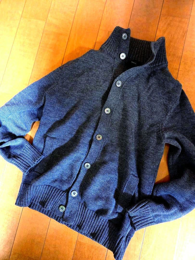 ZANONE CHIOTO グレージュ　50 ZANONE（ザノーネ）CHIOTO（キョート）5ゲージ スタンドカラーニット