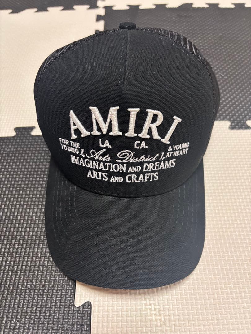 美品】AMIRI アミリ キャップ 刺繍ロゴ 黒 正規品 - メルカリ