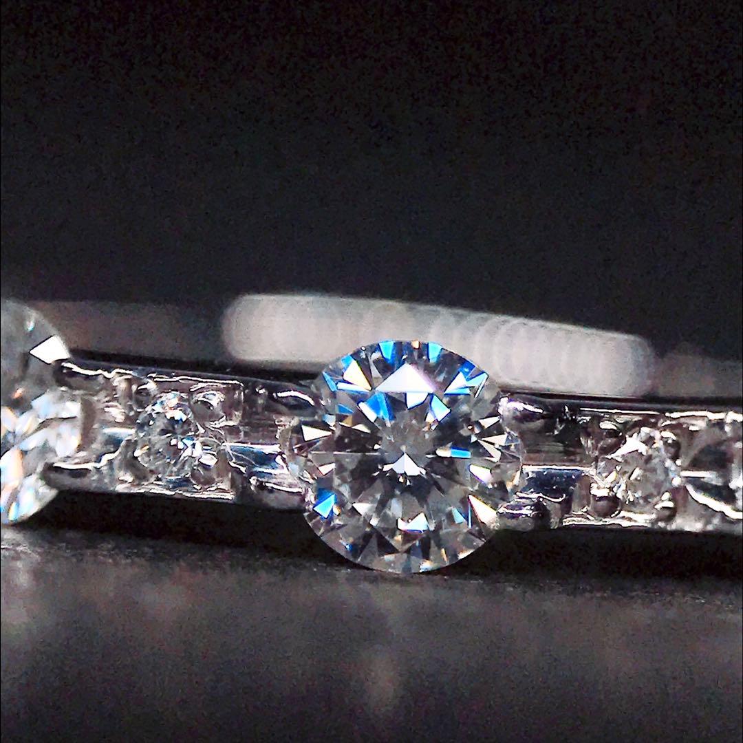 0.30ct ロイヤルアッシャー ダイヤモンドリング PT900 エタニティ