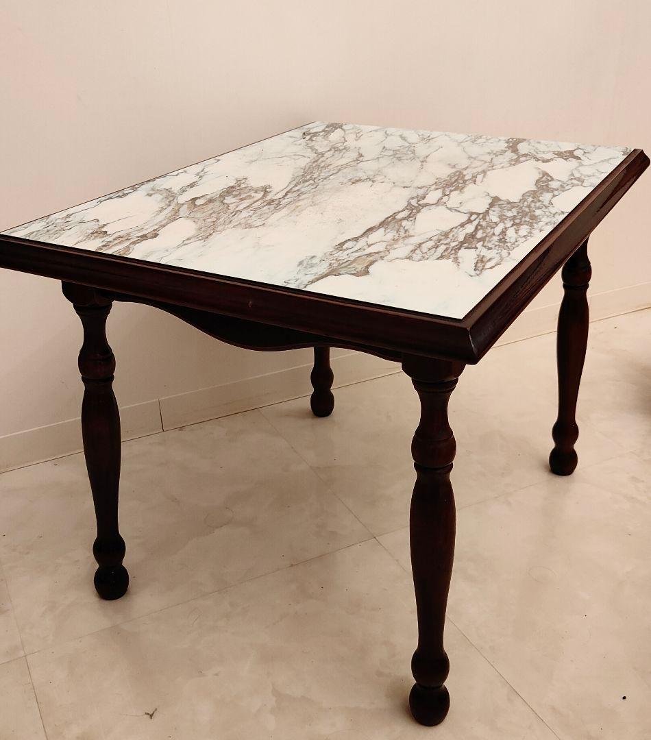 大理石風　ダークブラウン 木製テーブル 　アンティーク 楽天市場】ダイニングテーブル 単品 190×90 テーブル 木製 無垢材 天然