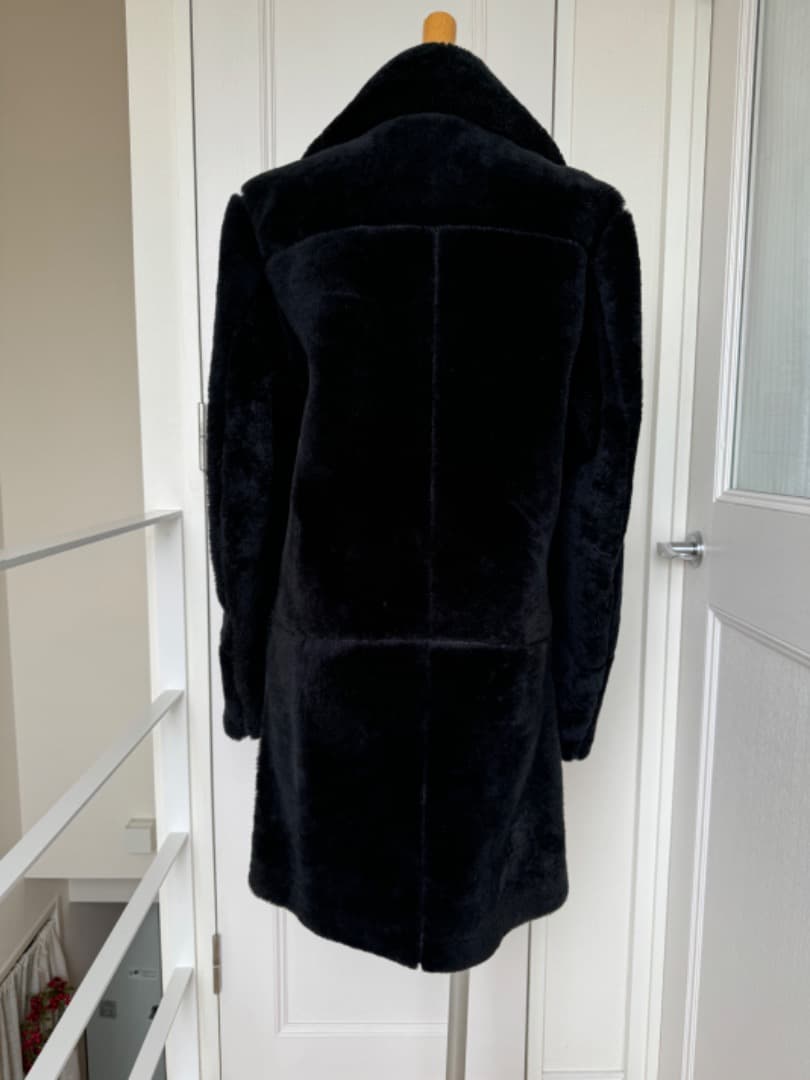 エィス A メンズ ムートンダッフルコート 本革