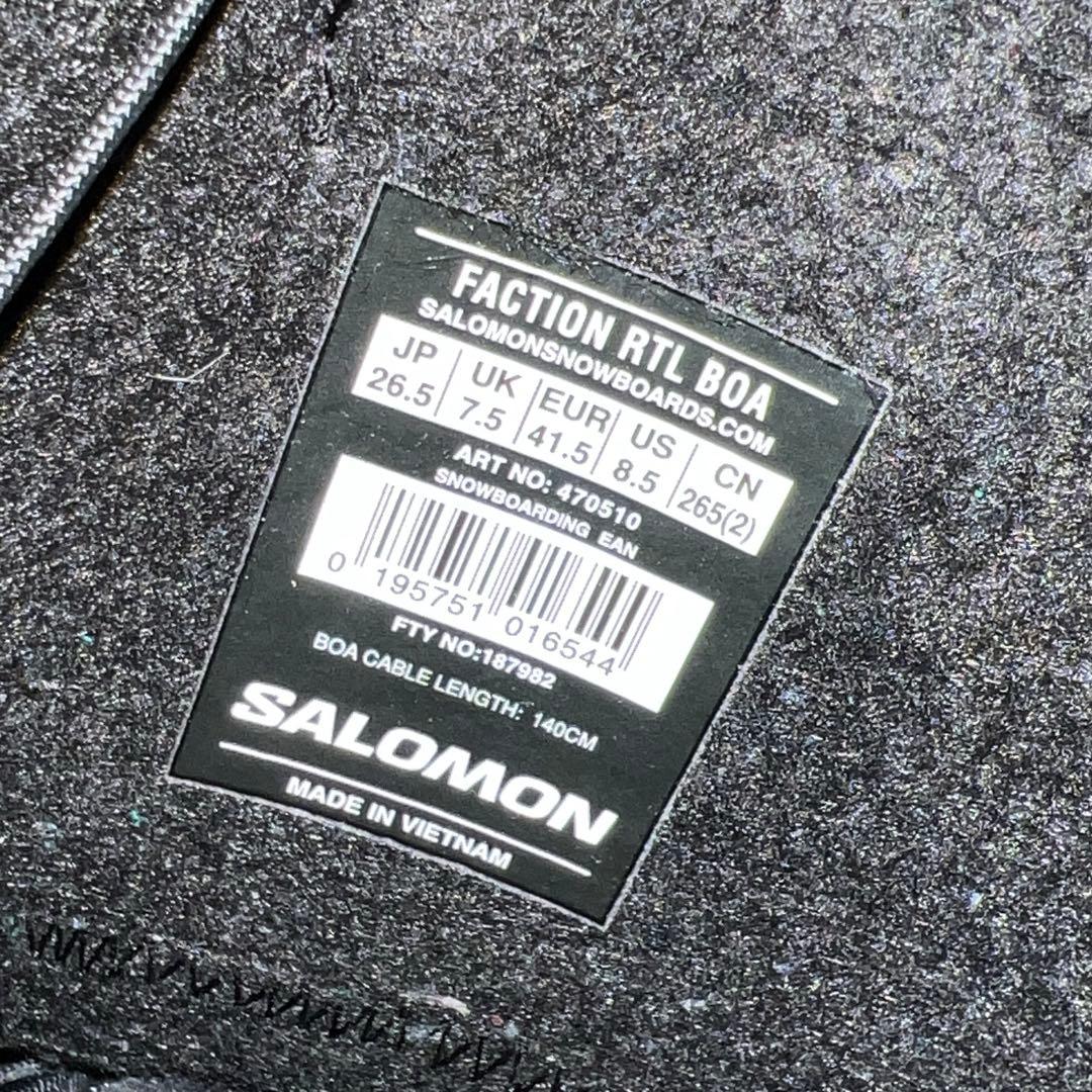 7-8回使用 メンズ26.5cm SALOMON FACTION RTL BOA