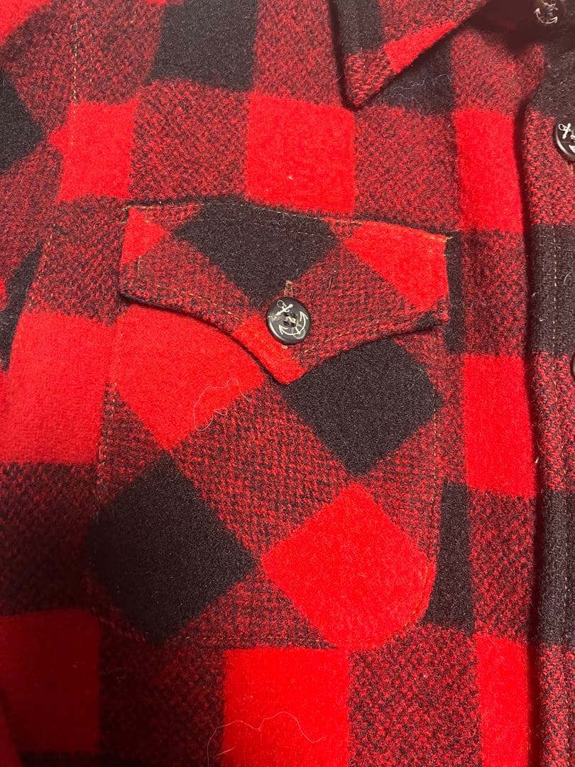 ハリウッドランチマーケット ウールリッチ CPO 中綿 赤/黒 3 - メルカリ