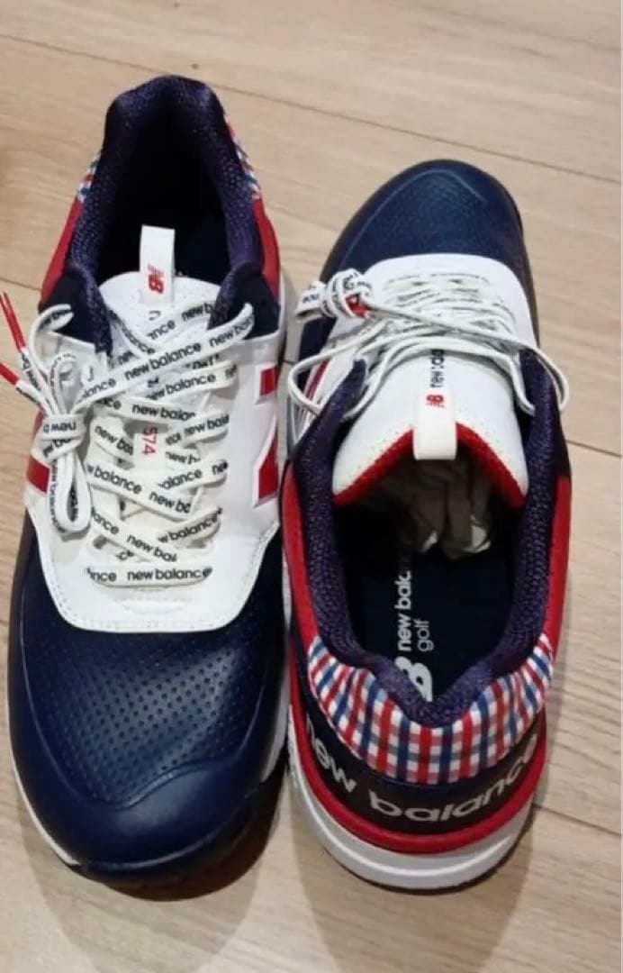New Balance ゴルフシューズ ネイビー/ホワイト/レッド - シューズ