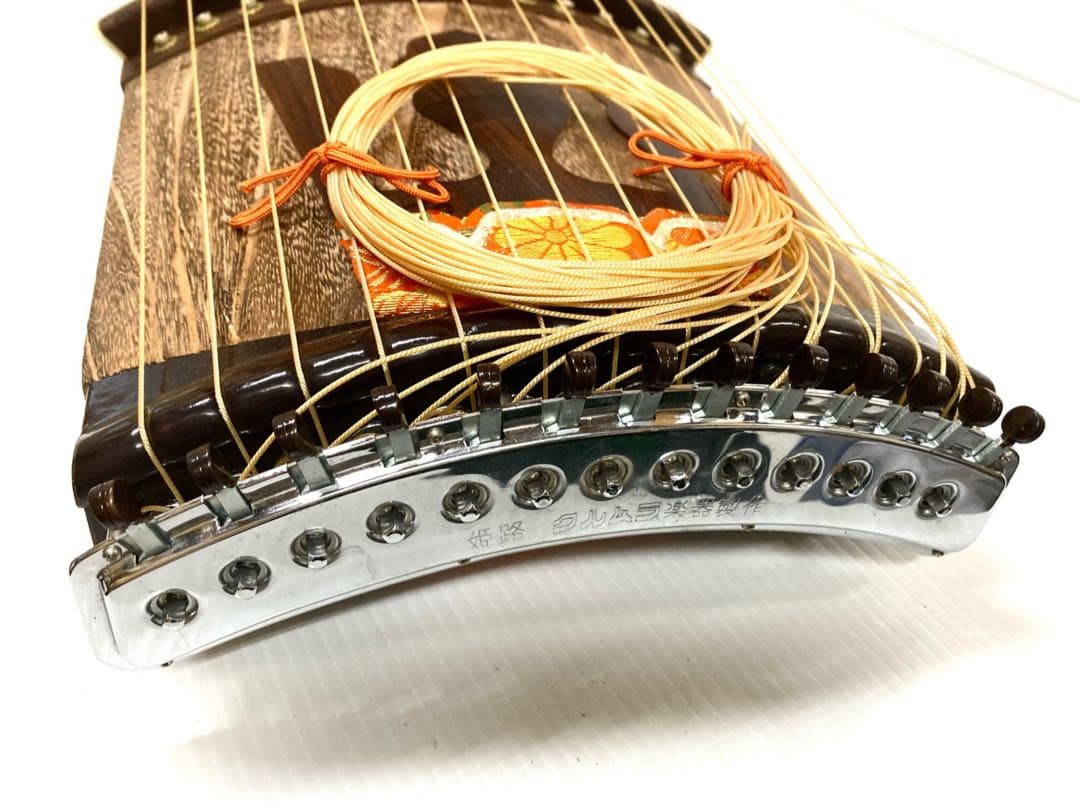 引き取り歓迎】◇和琴◇13弦琴 美品 全長183cm 琴柱／口前