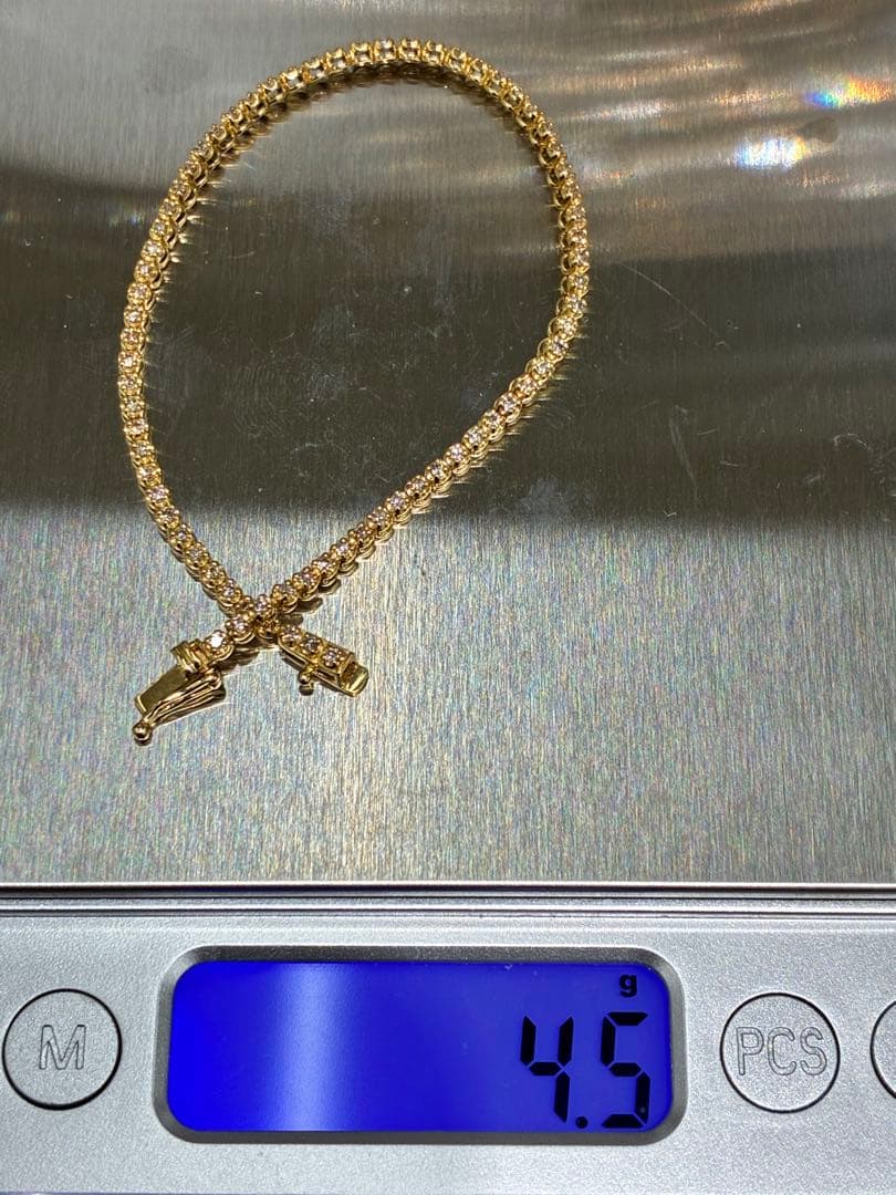 K18ダイヤモンドブレスレット　1.0ct