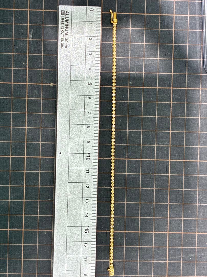 K18ダイヤモンドブレスレット　1.0ct