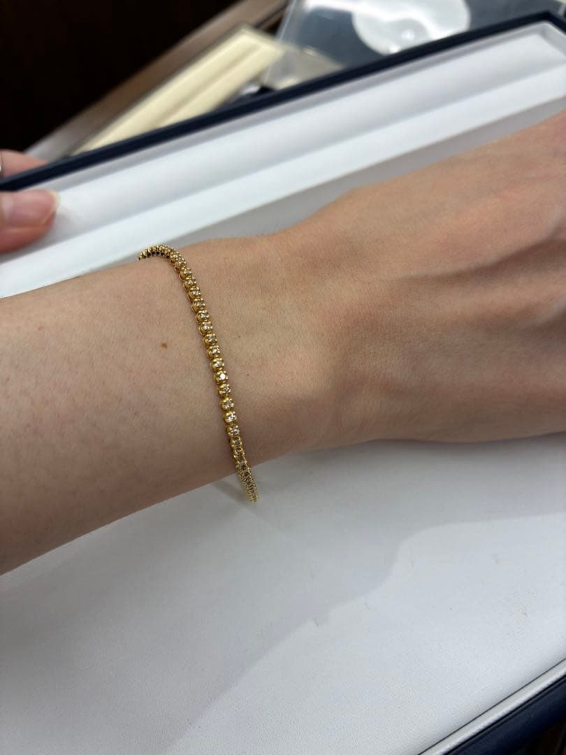 K18ダイヤモンドブレスレット　1.0ct